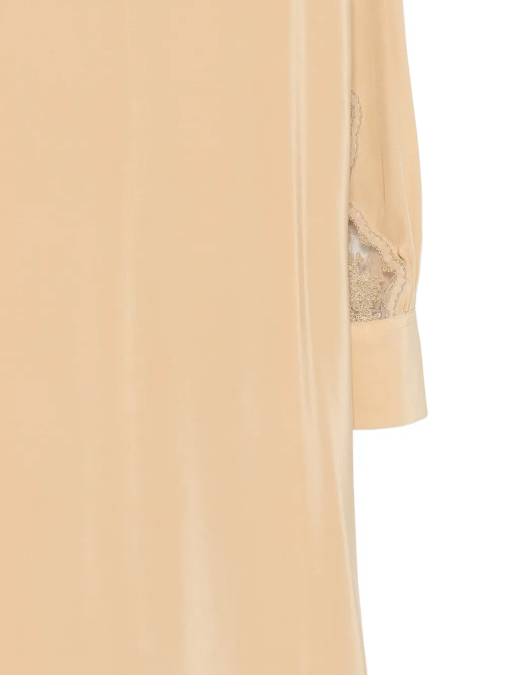 Ermanno Scervino Mini-jurk met afwerking van kant Beige