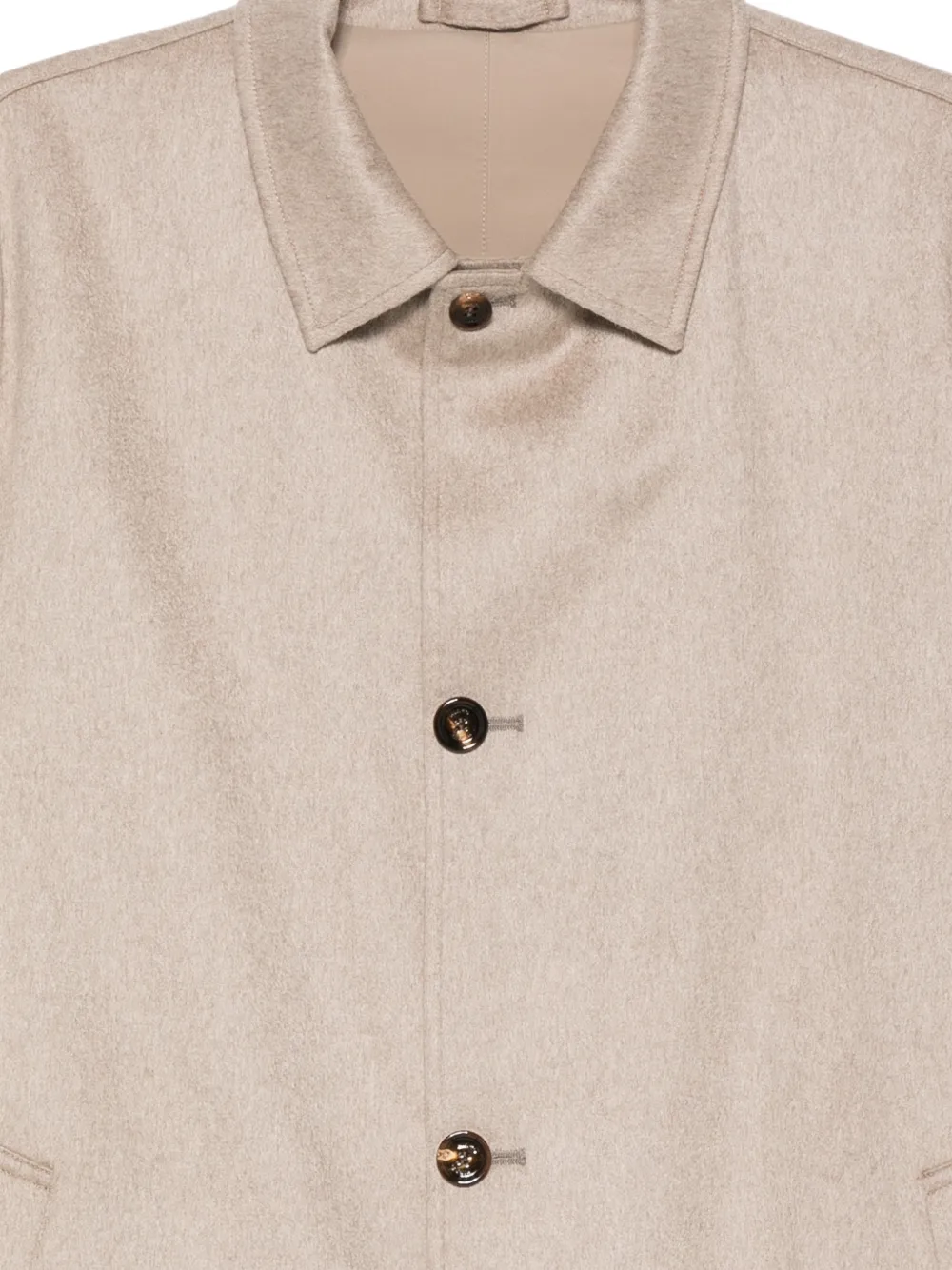 Kired reversible button-fastening coat Beige