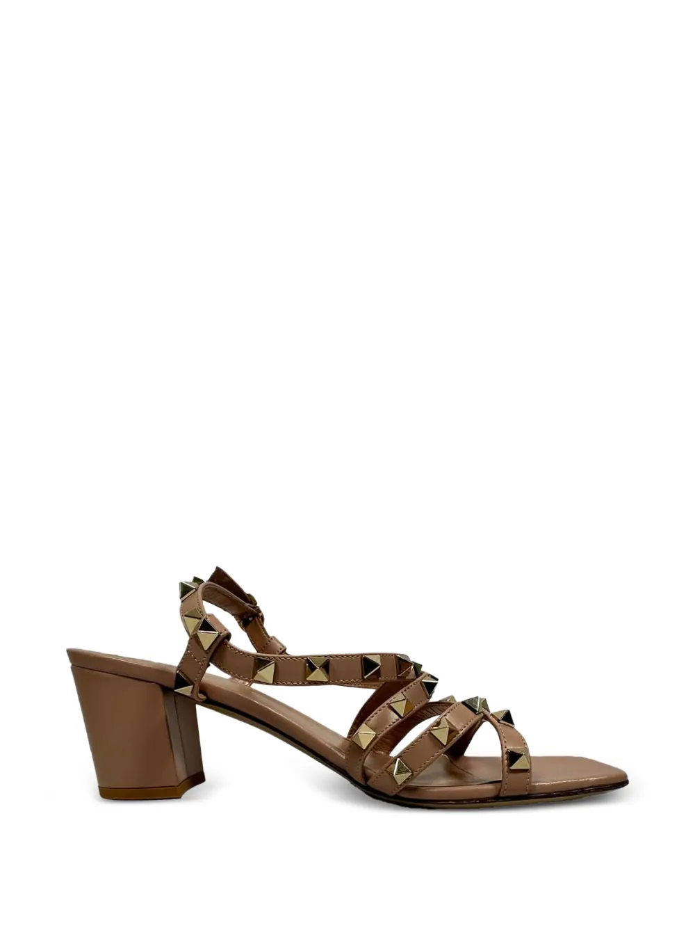Valentino Garavani Pre-Owned Rockstud ankle-strap sandals - Braun