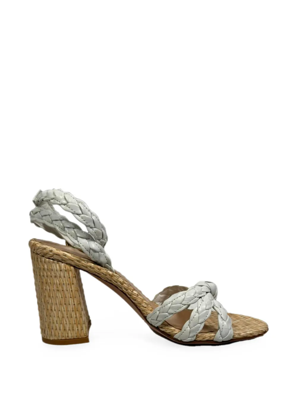 Gianvito Rossi braided raffia-detail sandals - Bianco