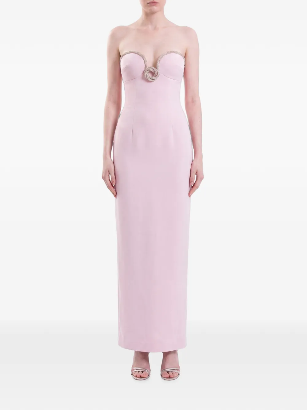 Saiid Kobeisy Strapless maxi-jurk Roze