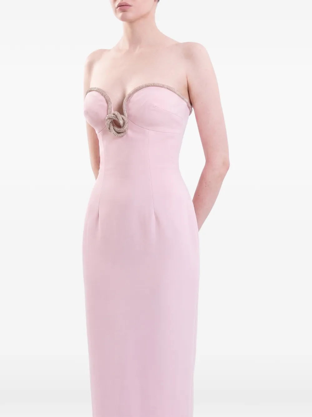 Saiid Kobeisy Strapless maxi-jurk Roze