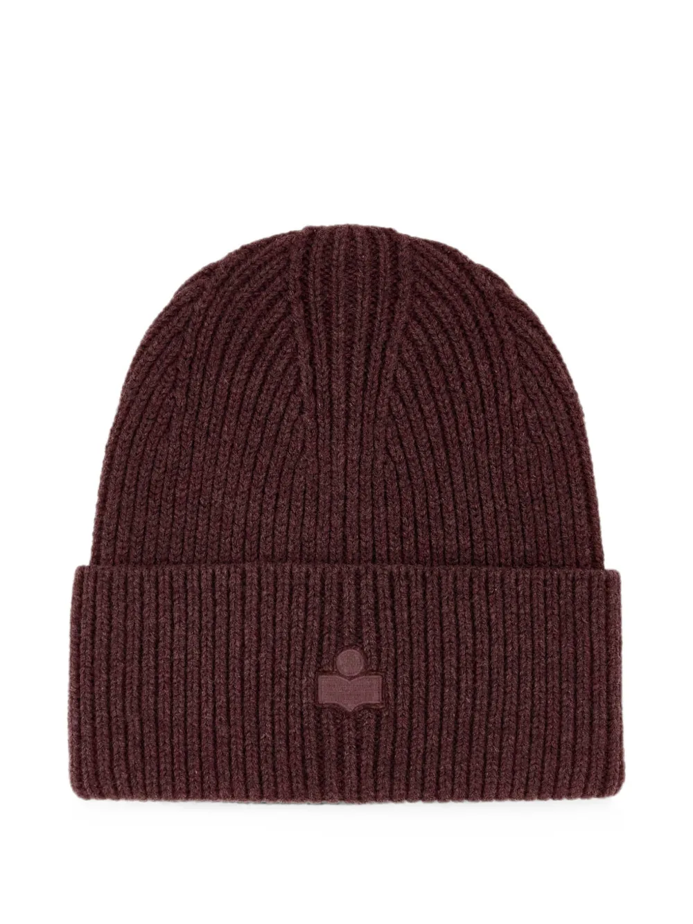 ISABEL MARANT ribbed-knit logo-embroidered beanie hat - Rot