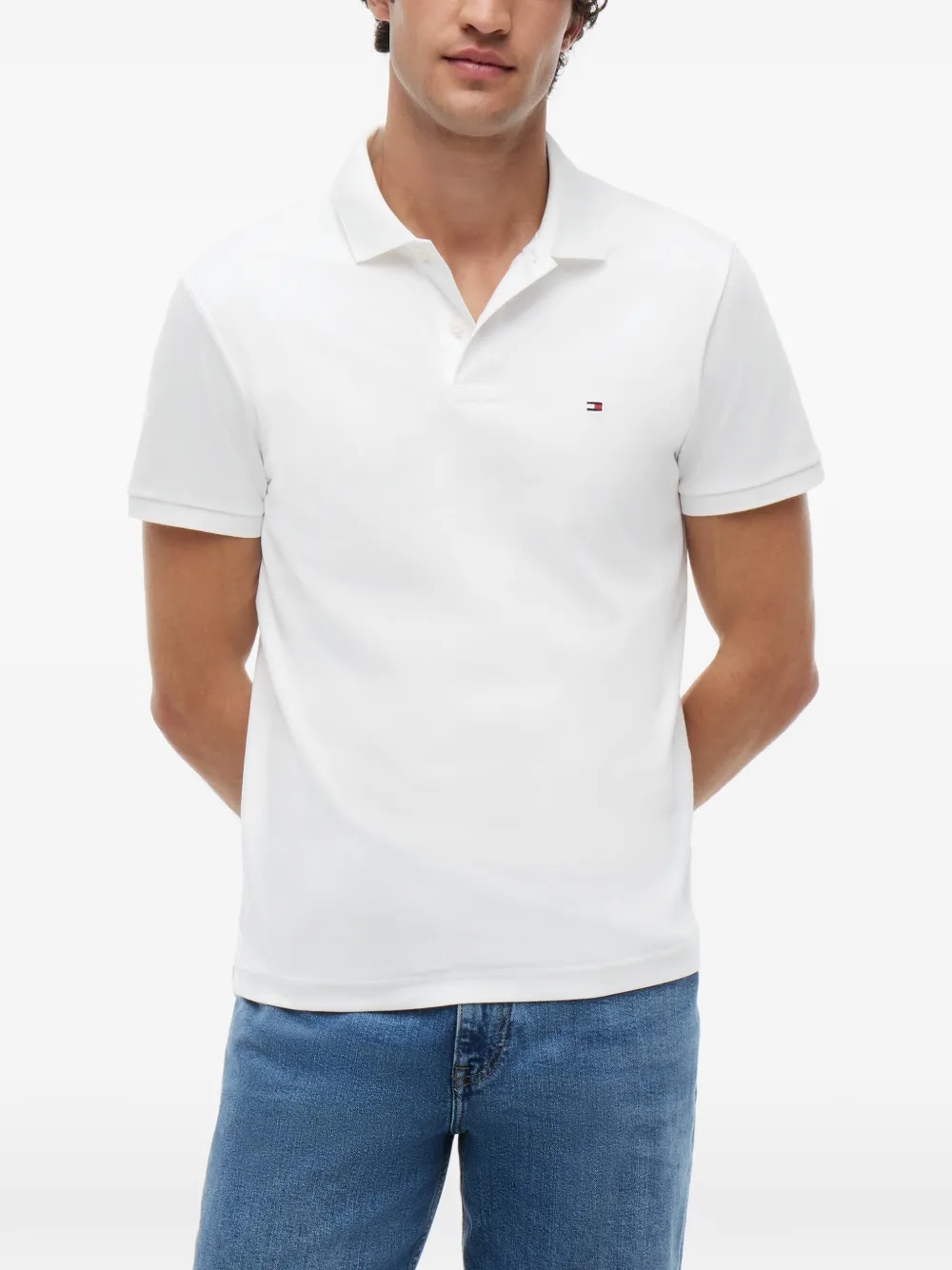 Tommy Hilfiger Poloshirt met geborduurd logo Wit