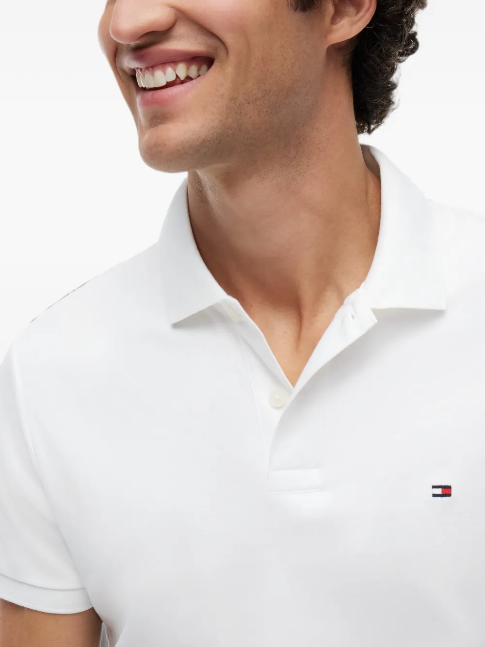 Tommy Hilfiger Poloshirt met geborduurd logo Wit