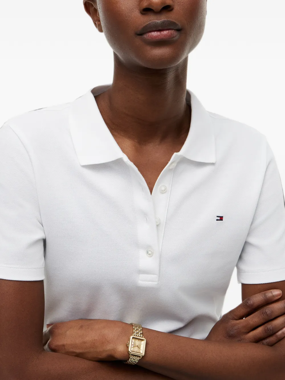 Tommy Hilfiger Poloshirt met geborduurd logo Wit