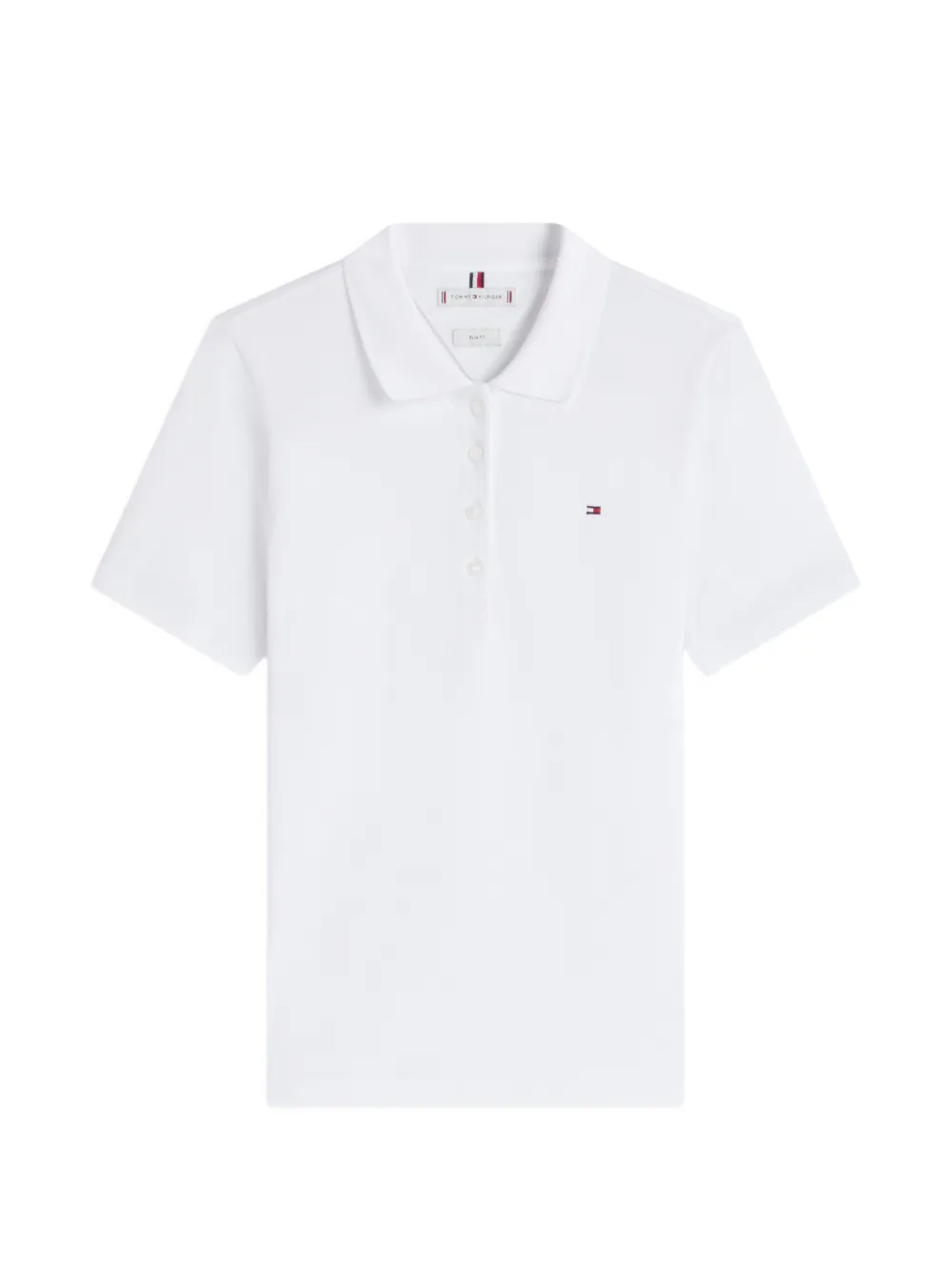Tommy Hilfiger logo-embroidered polo shirt - Bianco
