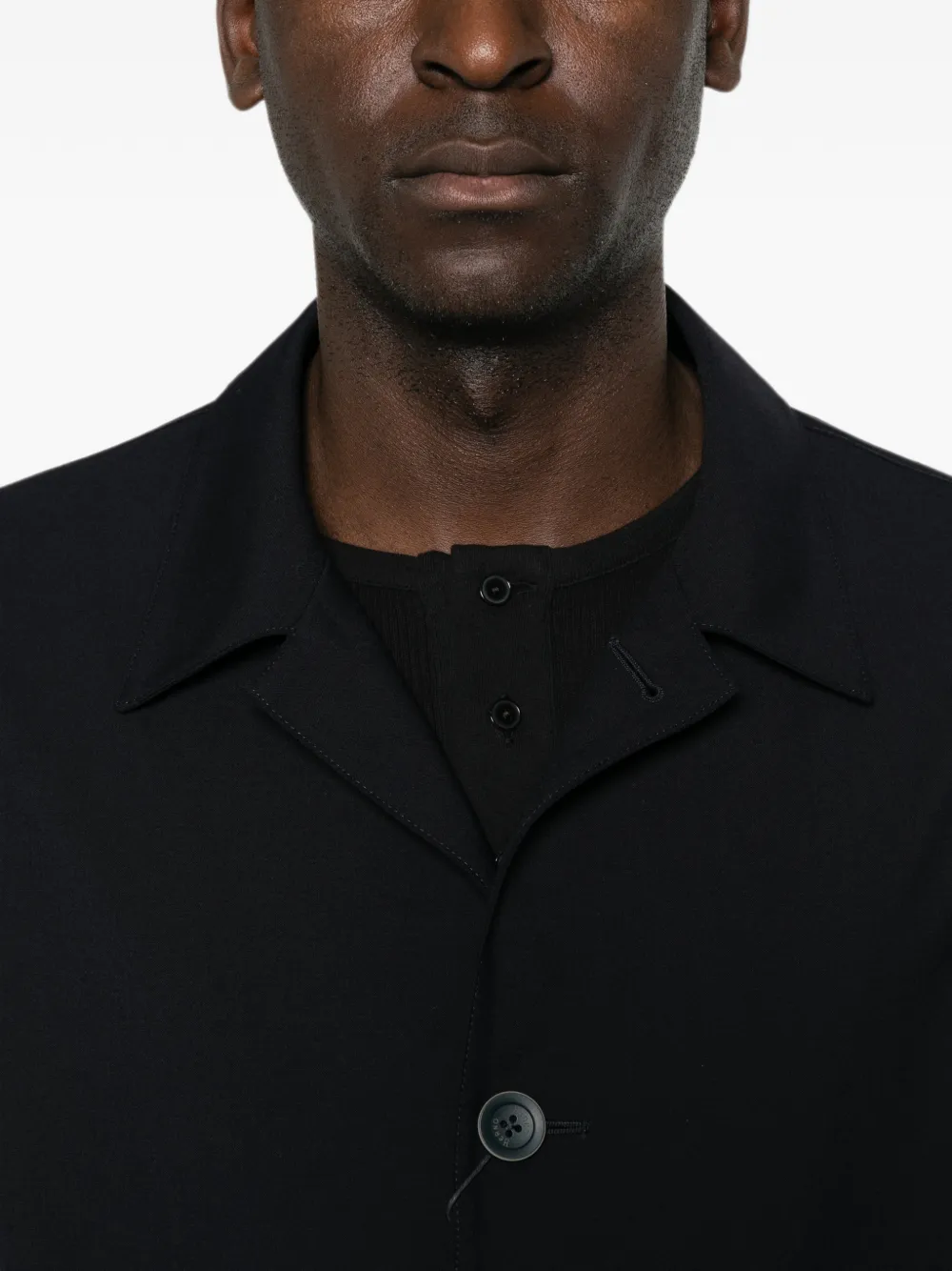 Herno Button-fastening Blazer In Black