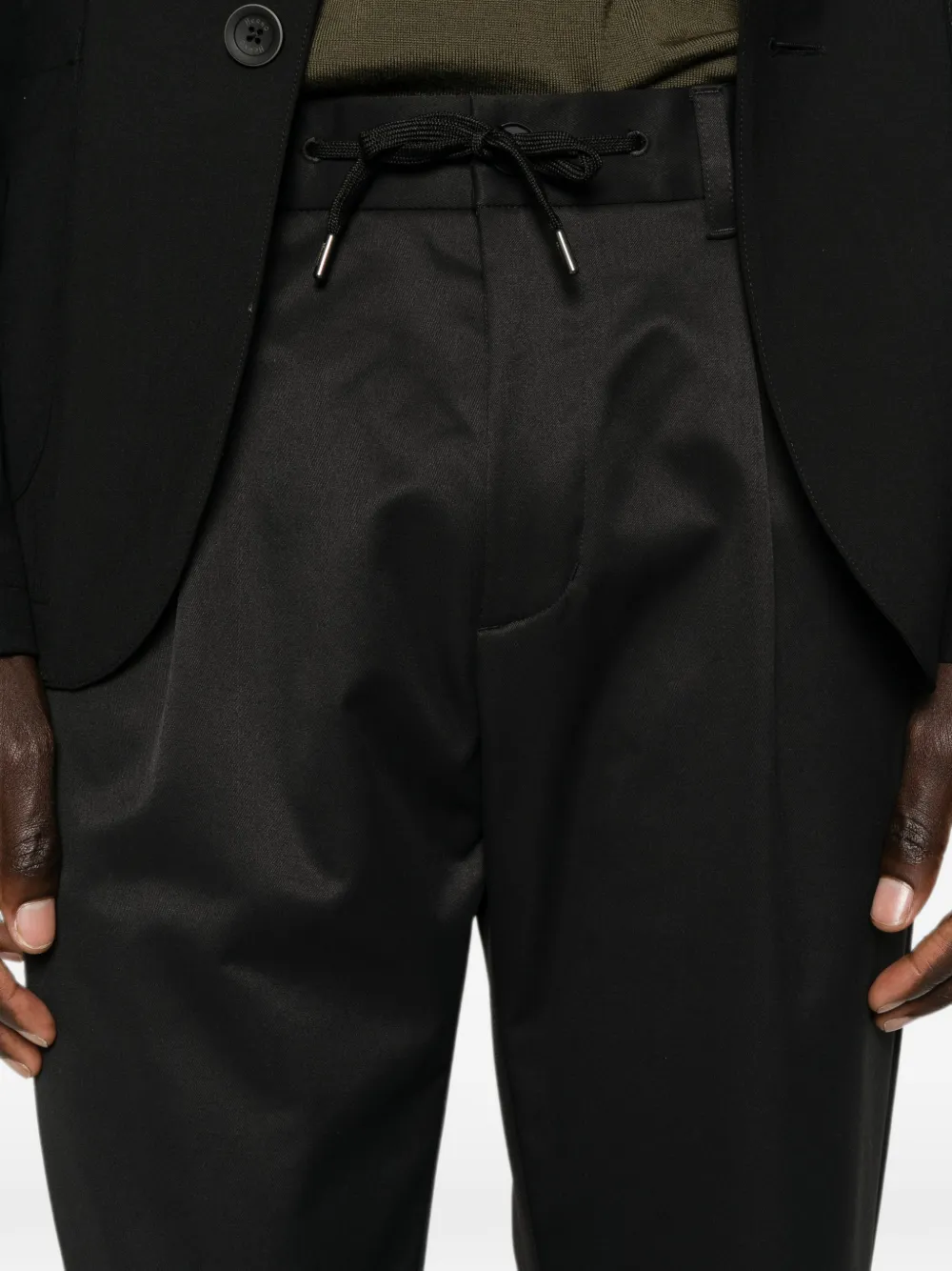 Herno Geruite broek Zwart