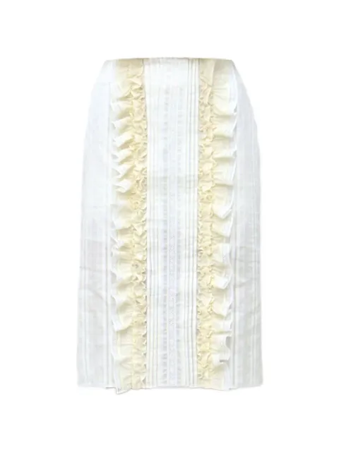 épingler ruffled high-waisted midi skirt