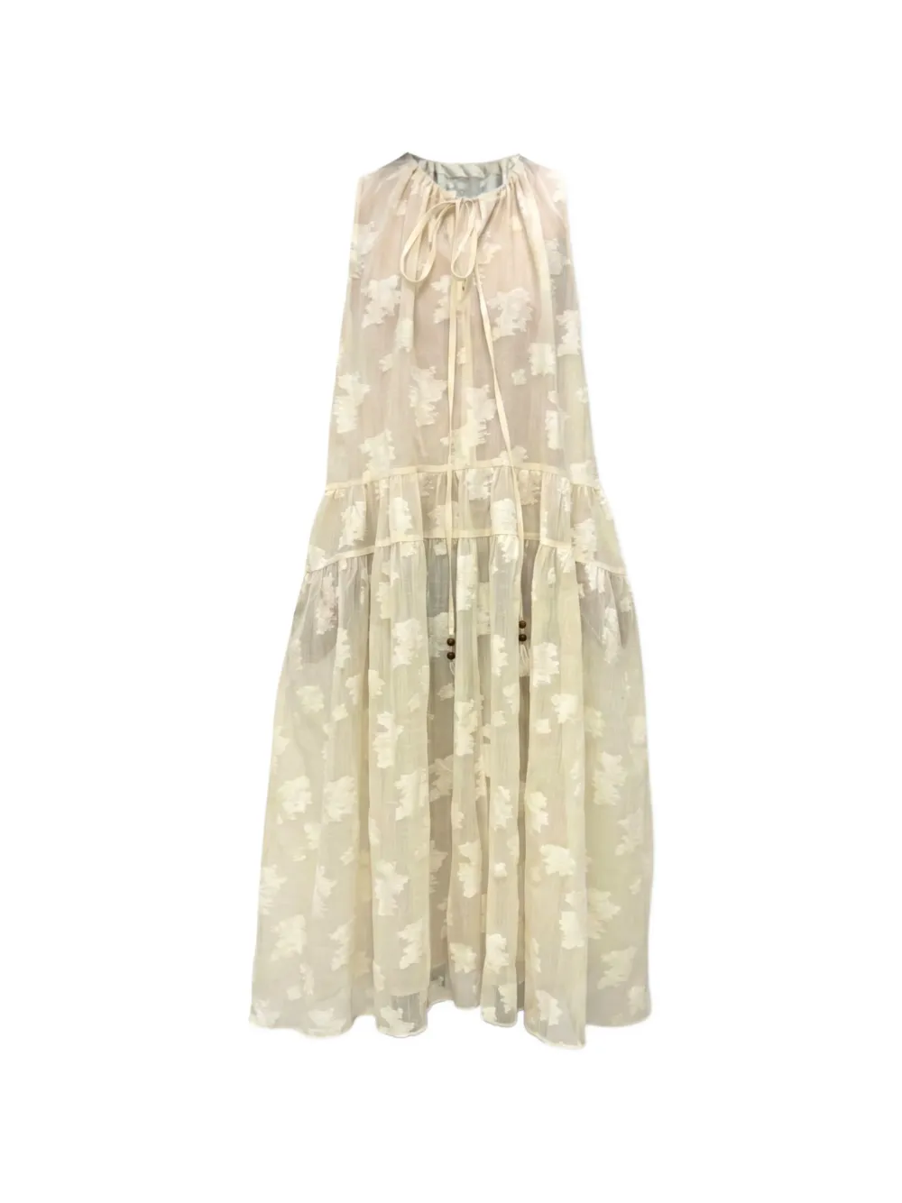 épingler floral-pattern halter midi dress - Nude