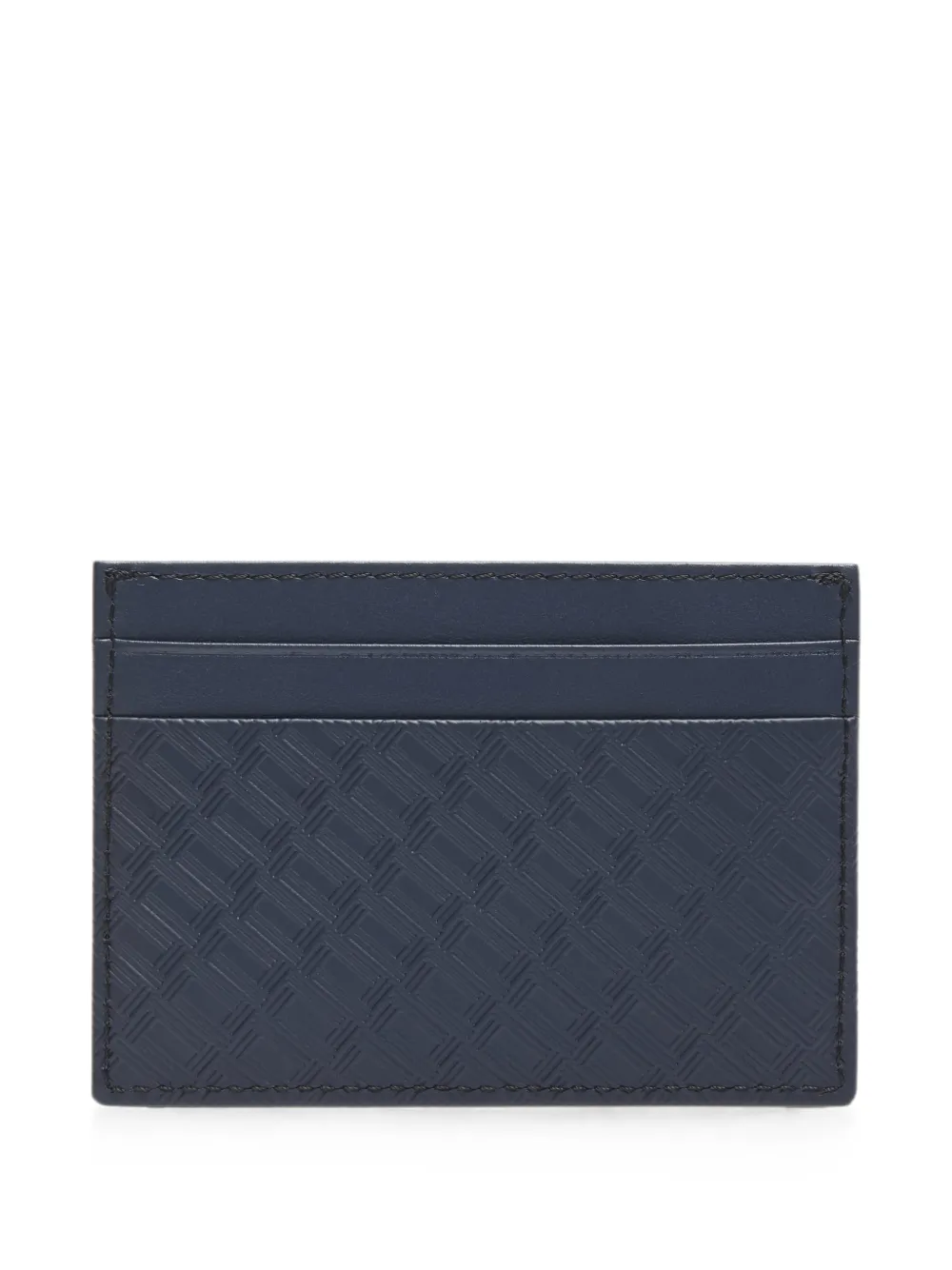 Lancel Leon-pasjeshouder met monogram in reliëf Blauw