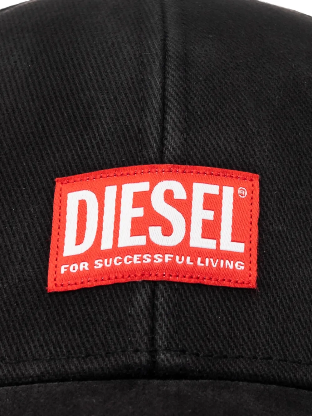 Diesel Honkbalpet met logopatch Zwart