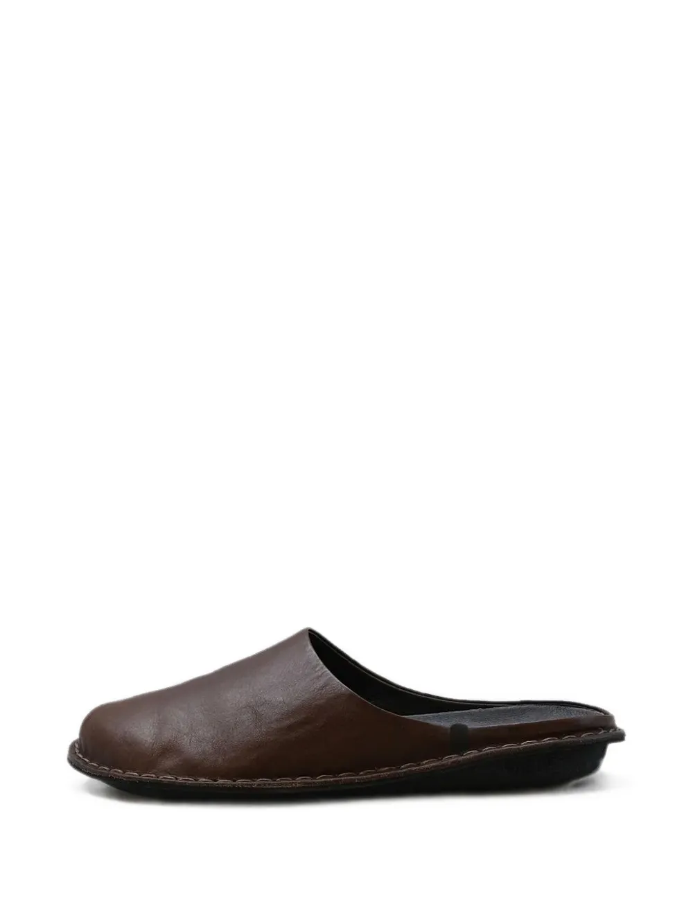 VIBAe Roma contrast-stitch mules - Braun