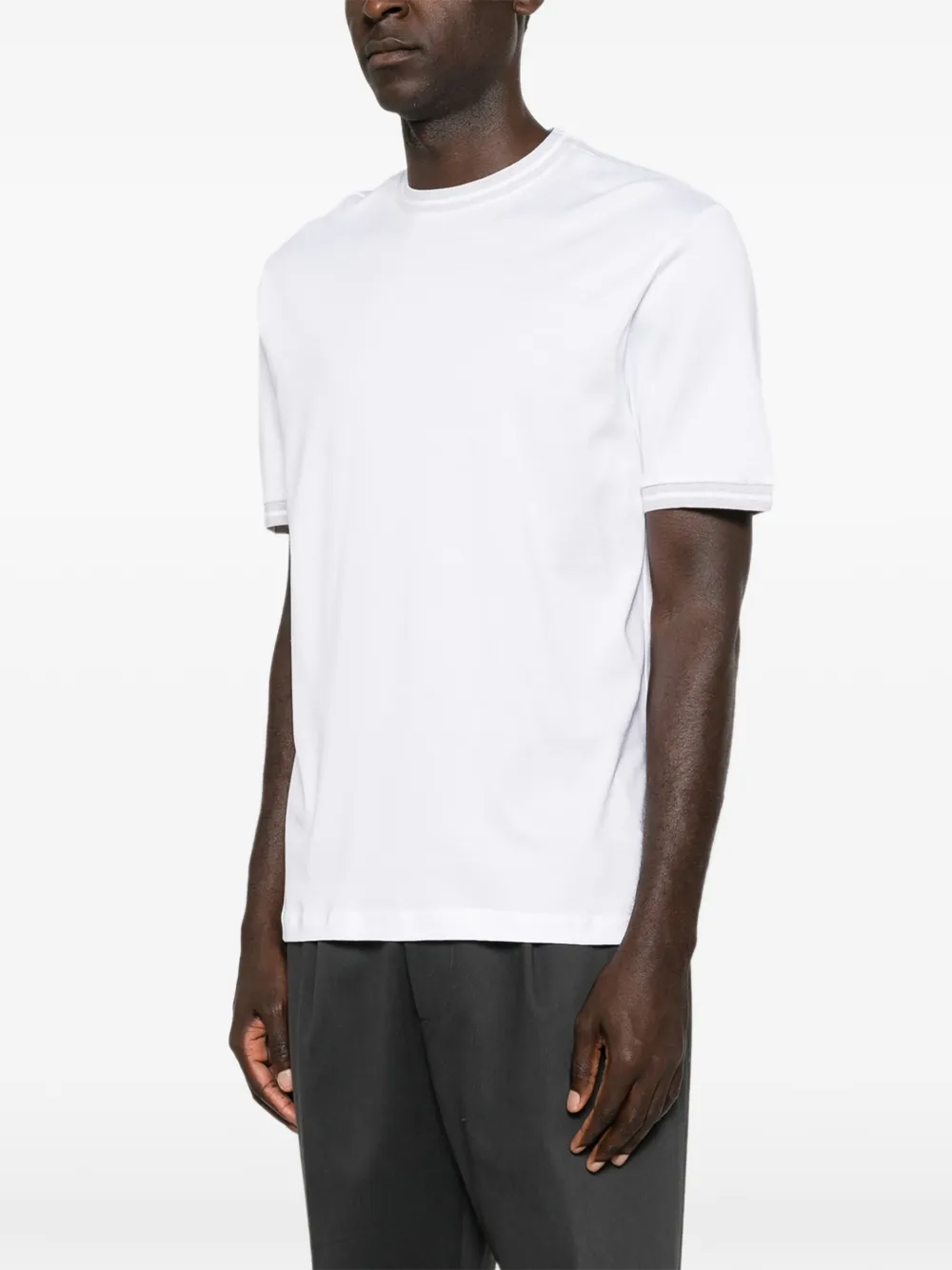 Eleventy T-shirt met contrasterende afwerking Wit