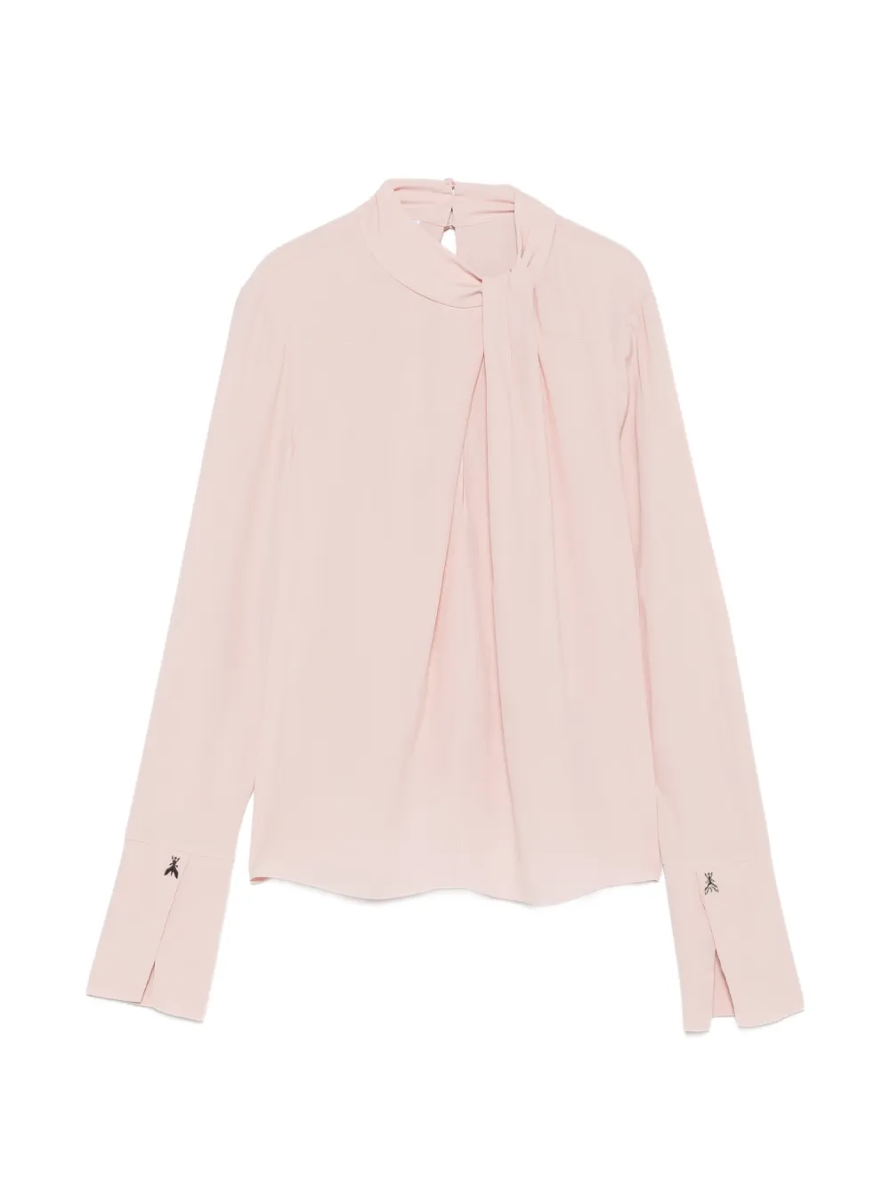 Patrizia Pepe draped long-sleeve blouse - Rosa