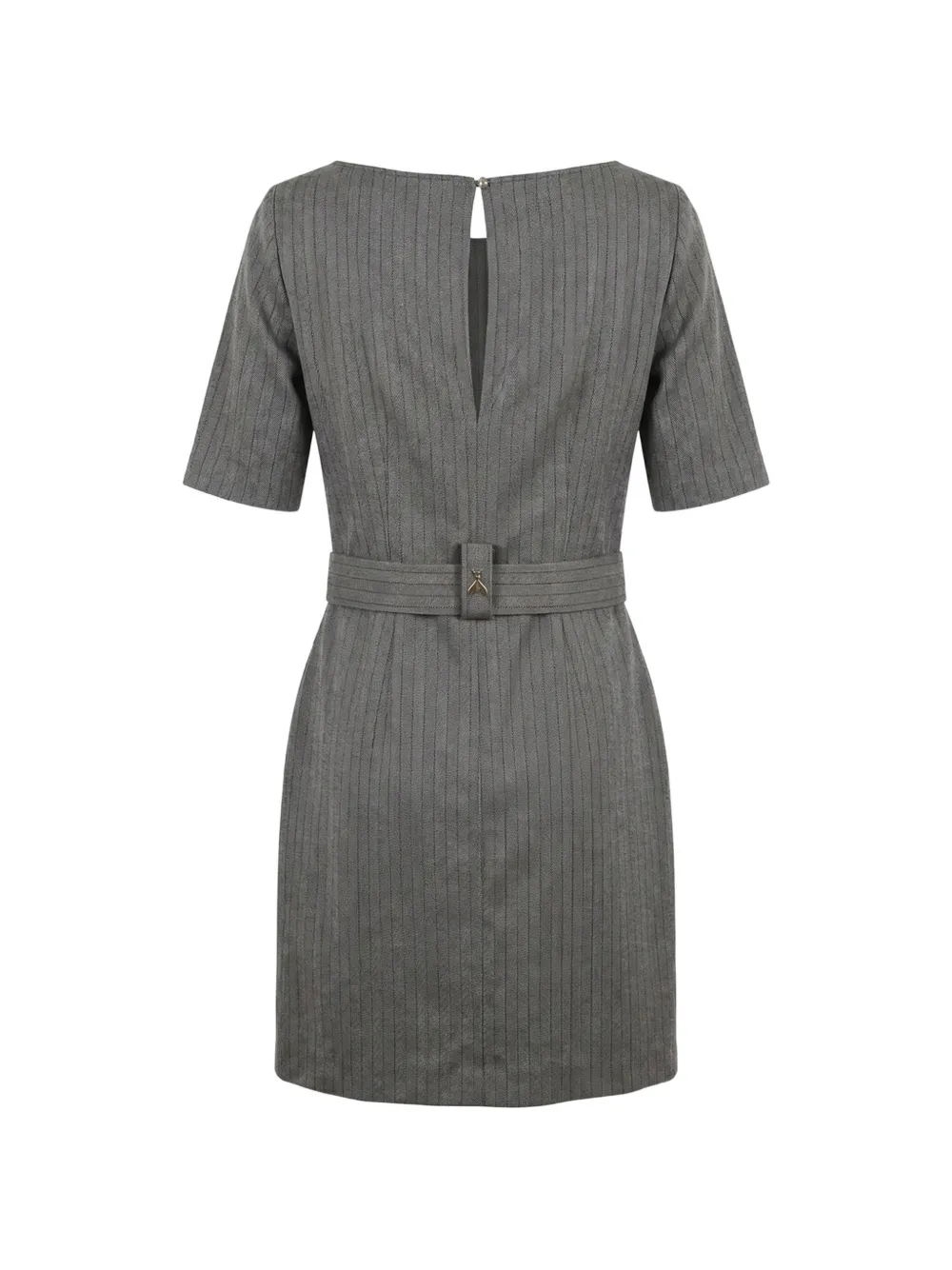 Patrizia Pepe belted pinstripe dress Grijs
