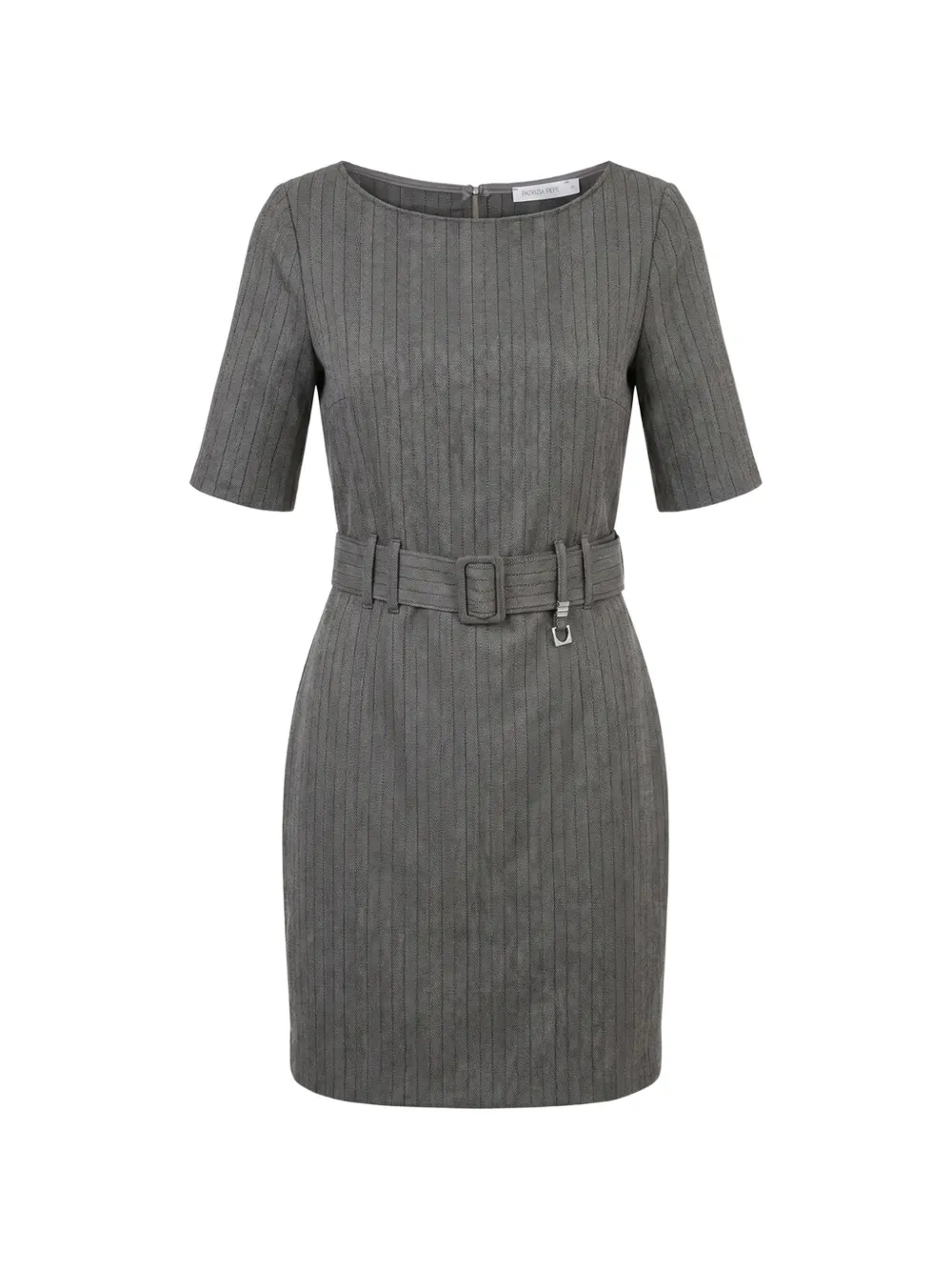 Patrizia Pepe belted pinstripe dress - Grau