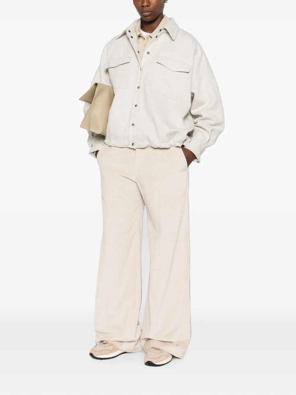 Brunello Cucinelli Ribfluwelen broek Beige