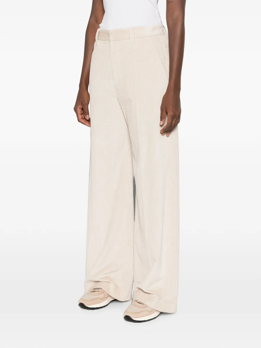 Brunello Cucinelli Ribfluwelen broek Beige
