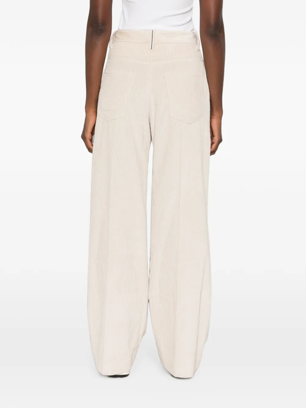 Brunello Cucinelli Ribfluwelen broek Beige
