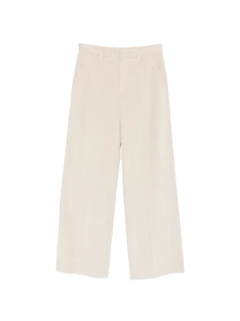Brunello Cucinelli Calça wide leg de veludo cotelê