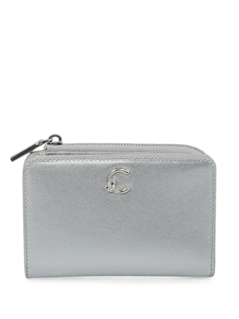 Coccinelle metallic-effect logo-plaque wallet