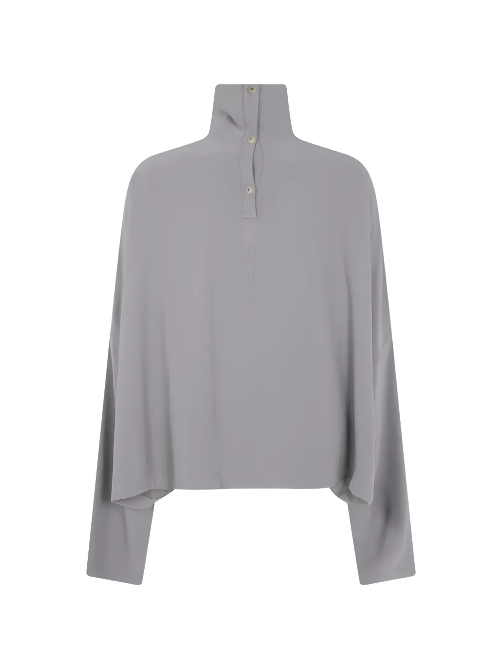 Rick Owens Top met hoge hals en lange mouwen Grijs