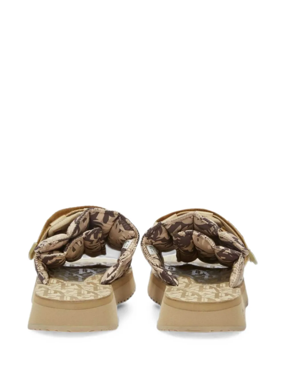 Palm Angels quilted flat sandals Beige