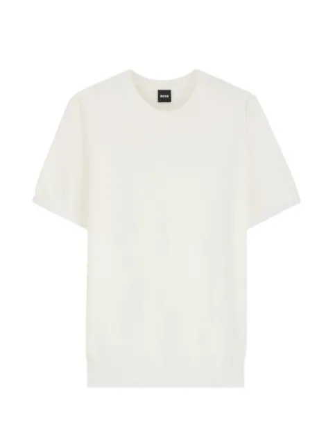 BOSS waffle-knit short-sleeve top
