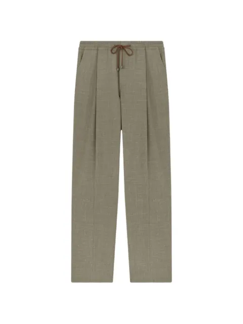 RETORI drawstring-waist pleated tailored trousers