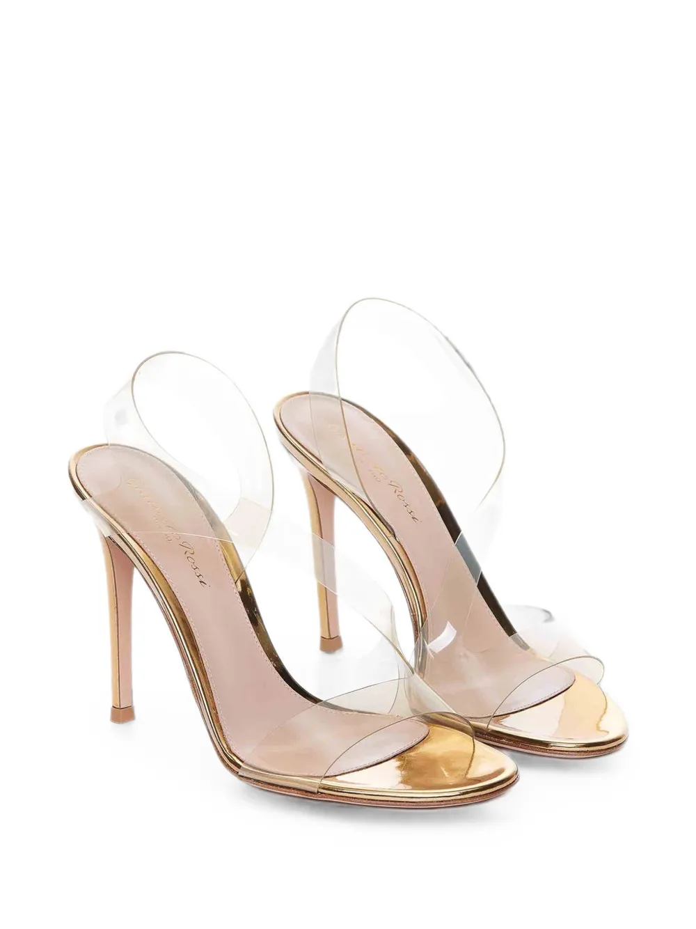 Gianvito Rossi metallic-effect heeled sandals Goud