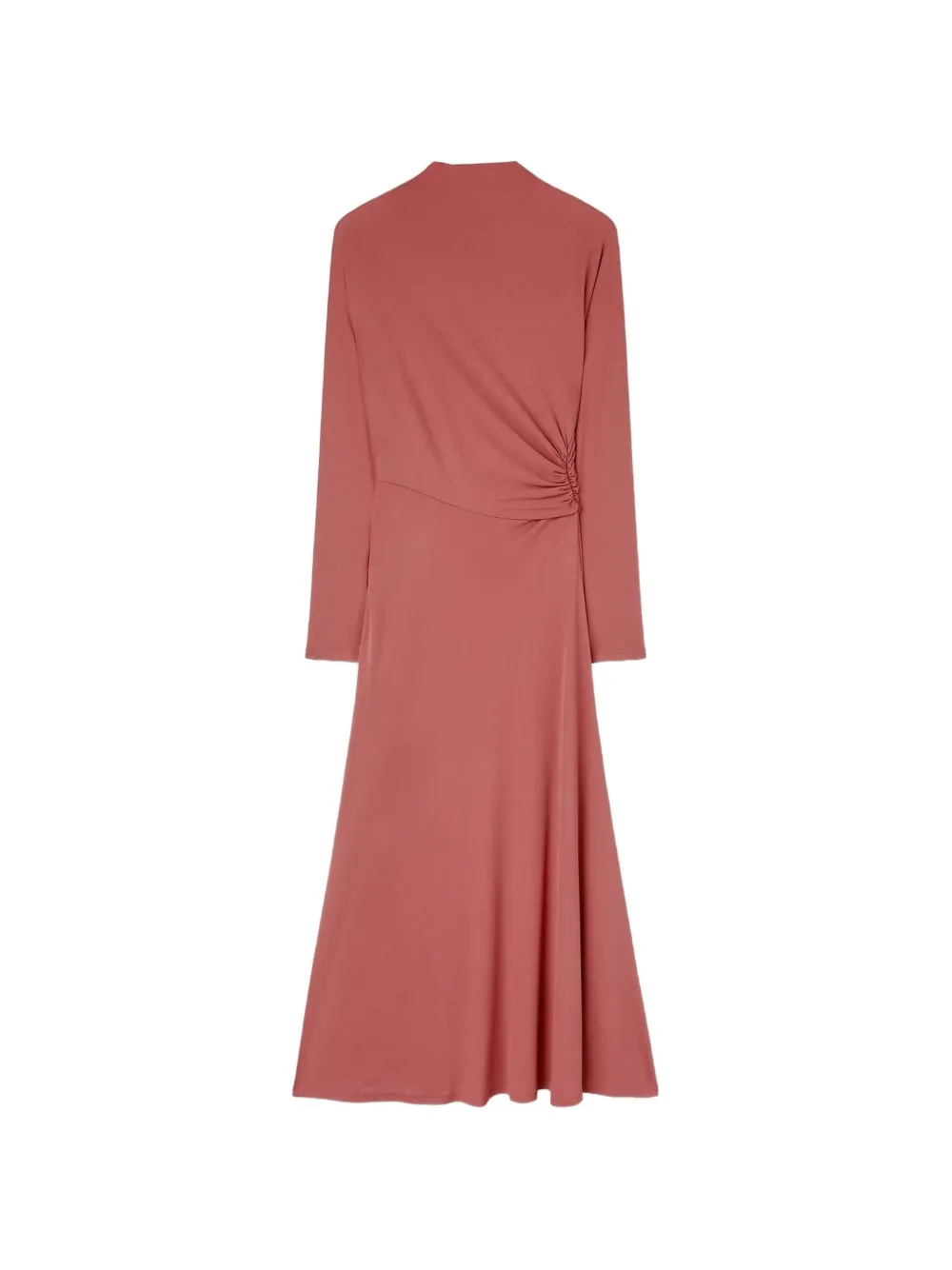 RETORI Midi-jurk met ruches Roze
