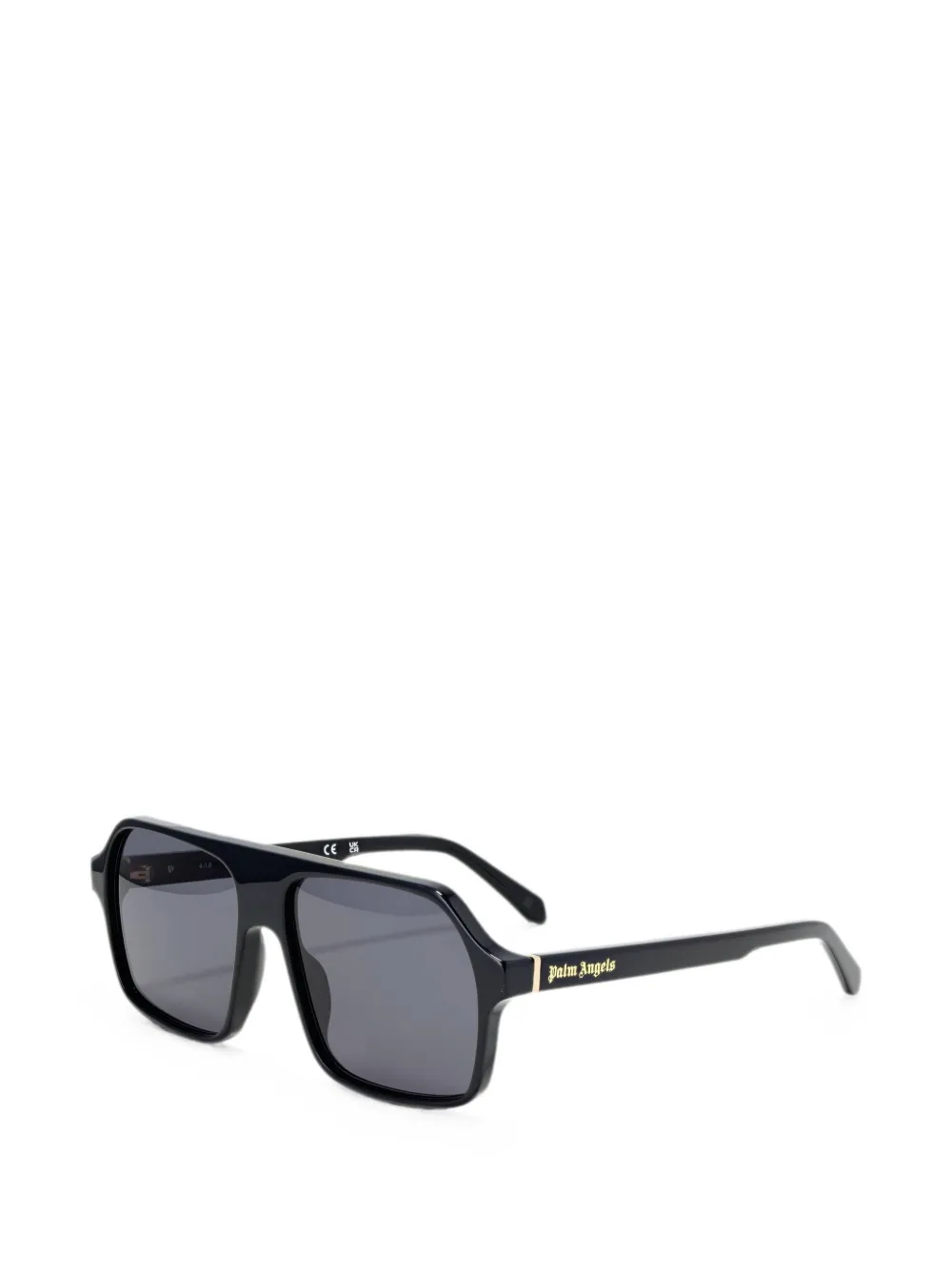 Palm Angels Eyewear Camino zonnebril met geometrisch montuur Zwart