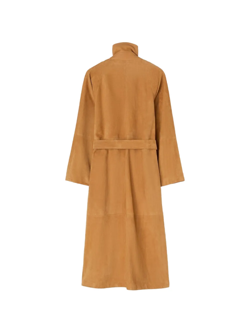 RETORI Suède trenchcoat met sjaal Oranje