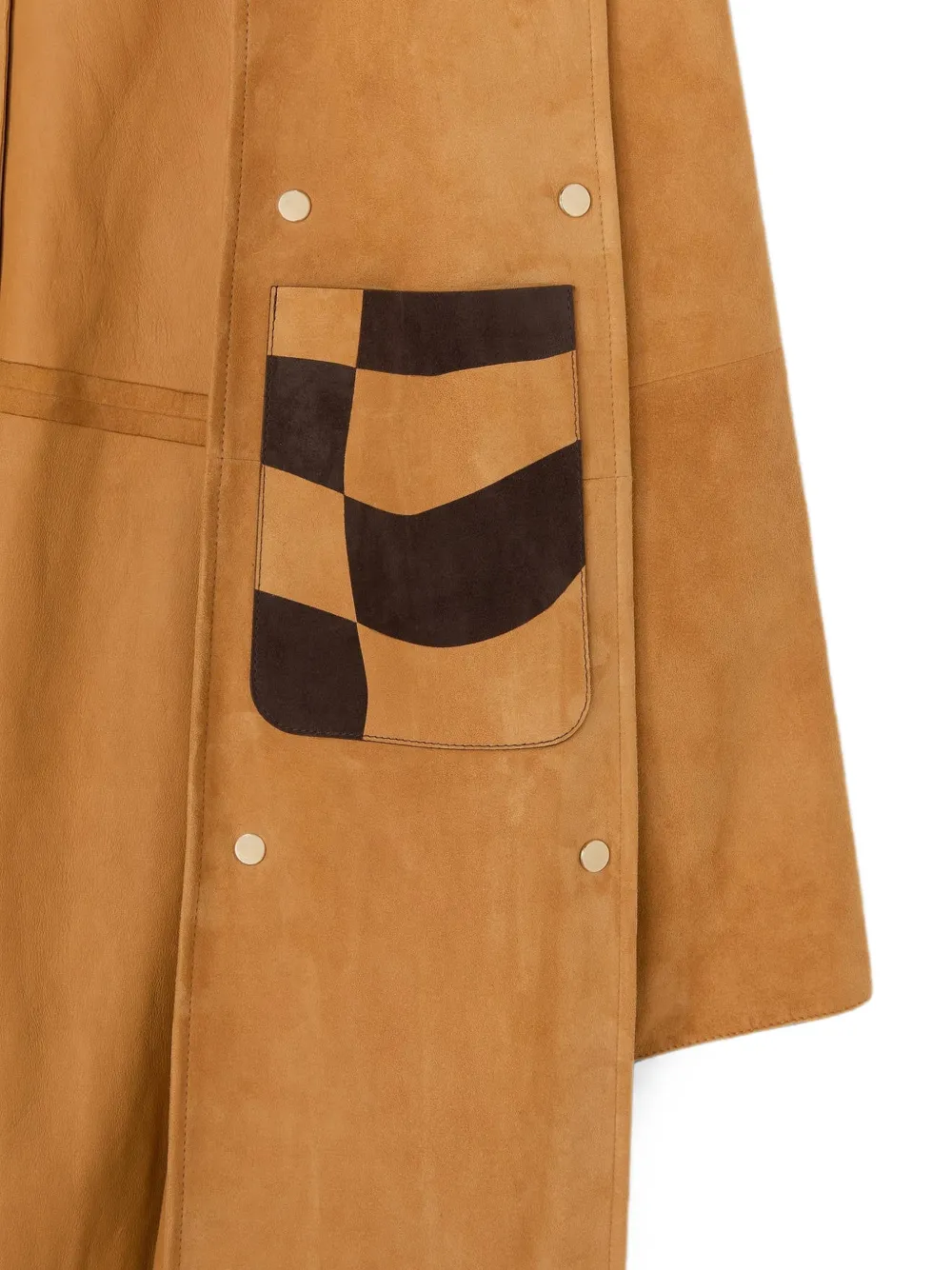 RETORI Suède trenchcoat met sjaal Oranje