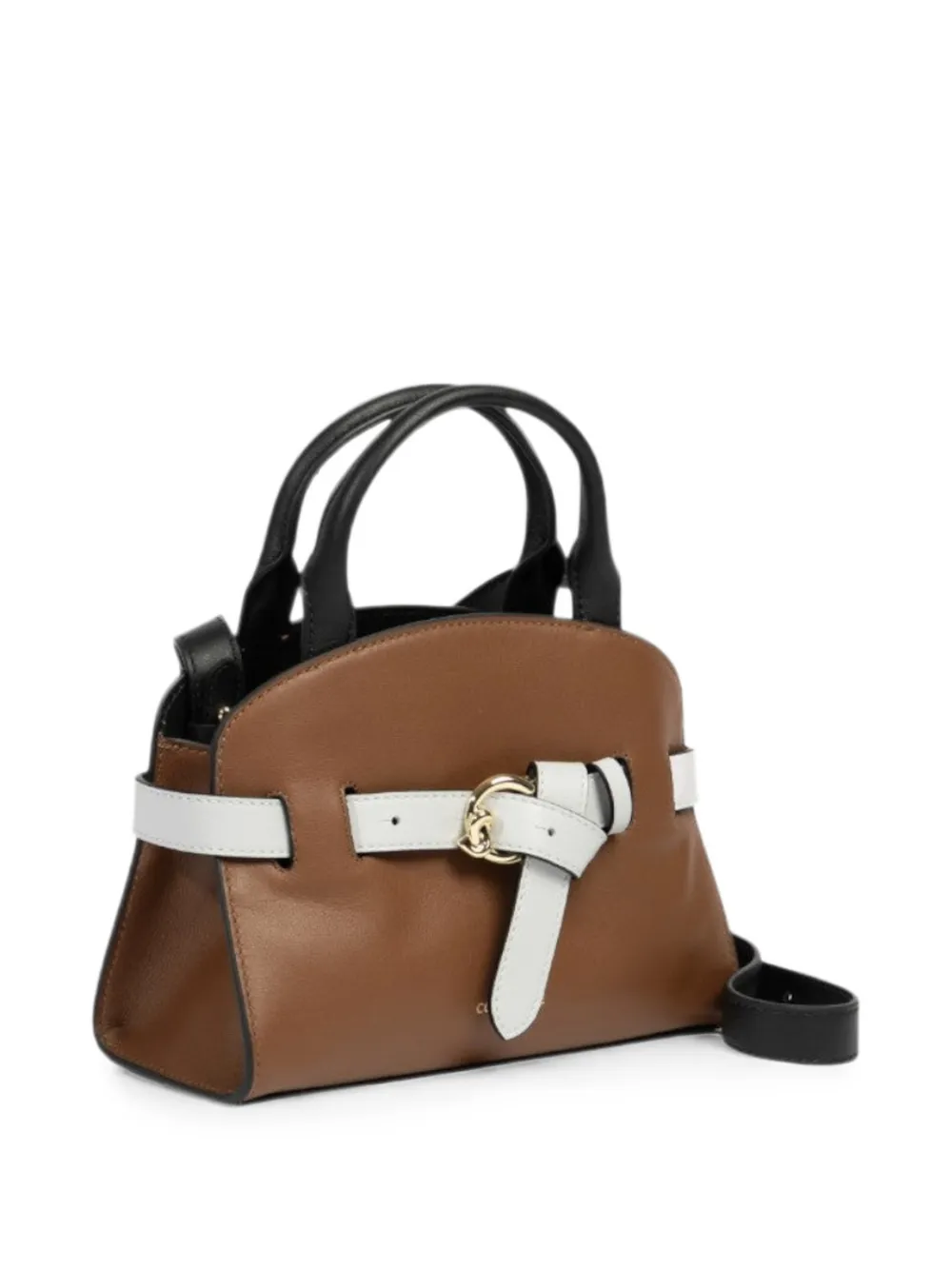 Coccinelle Schoudertas met gespdetail Bruin