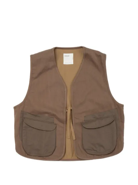 Satta Utility front-tie flap-pocket vest