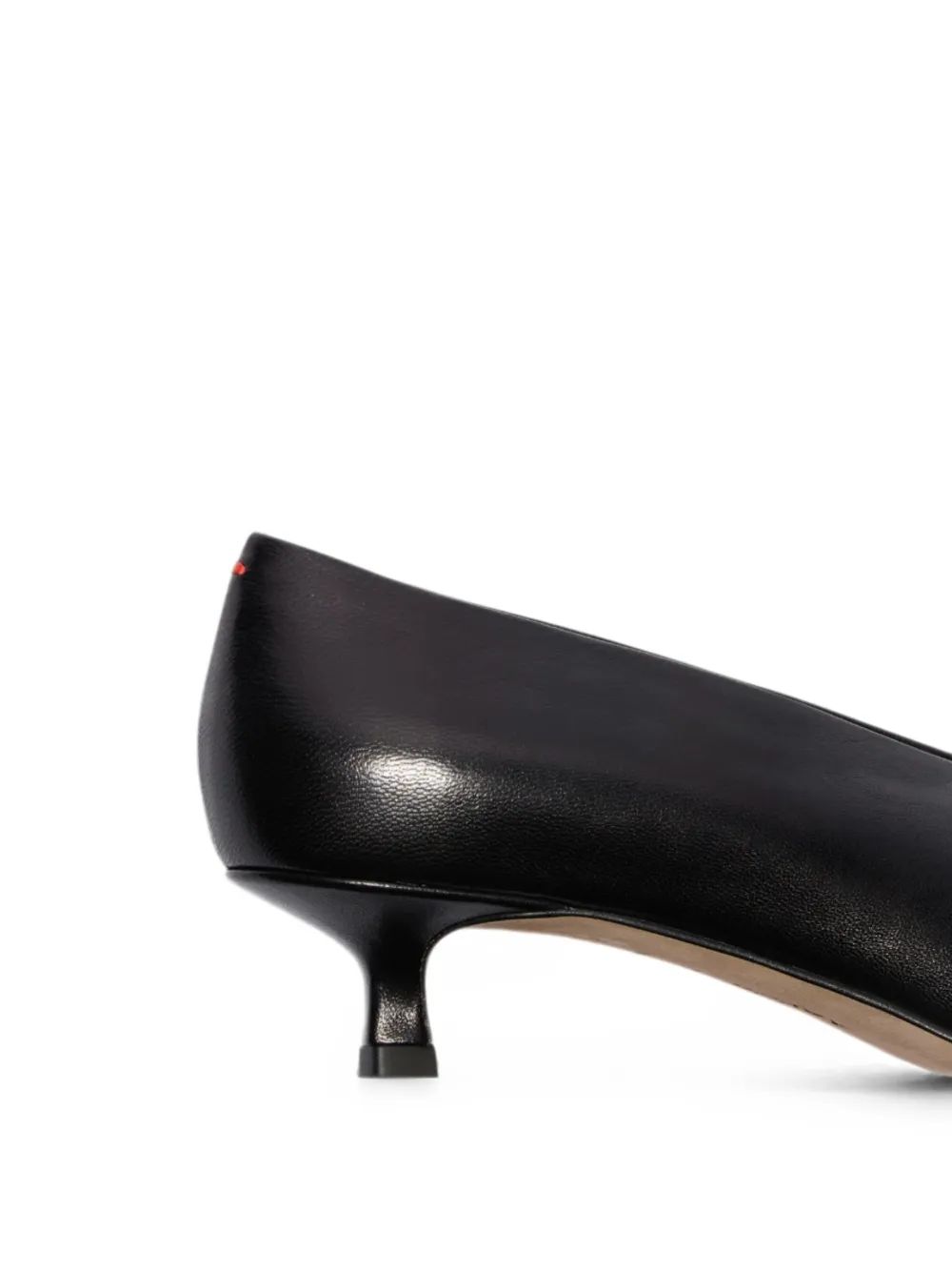 Aeyde Clara pointed-toe kitten-heel pumps Zwart