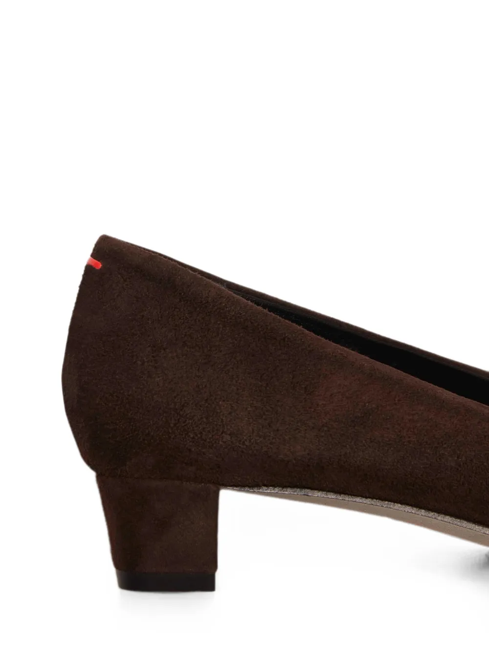 Aeyde Judi pointed-toe suede pumps Bruin
