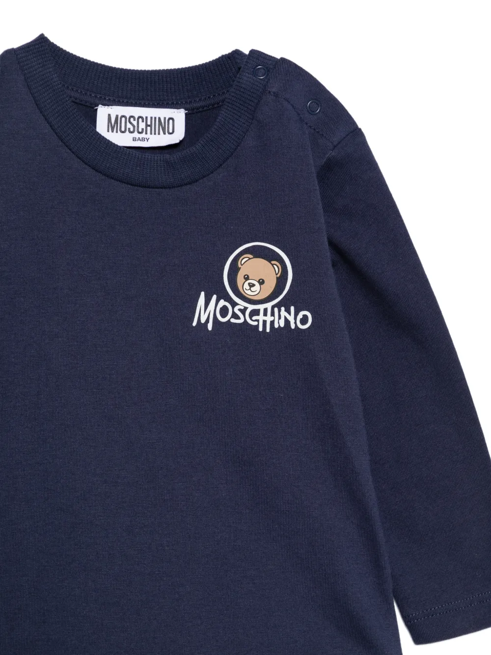 Moschino Kids T-shirt met logoprint Blauw