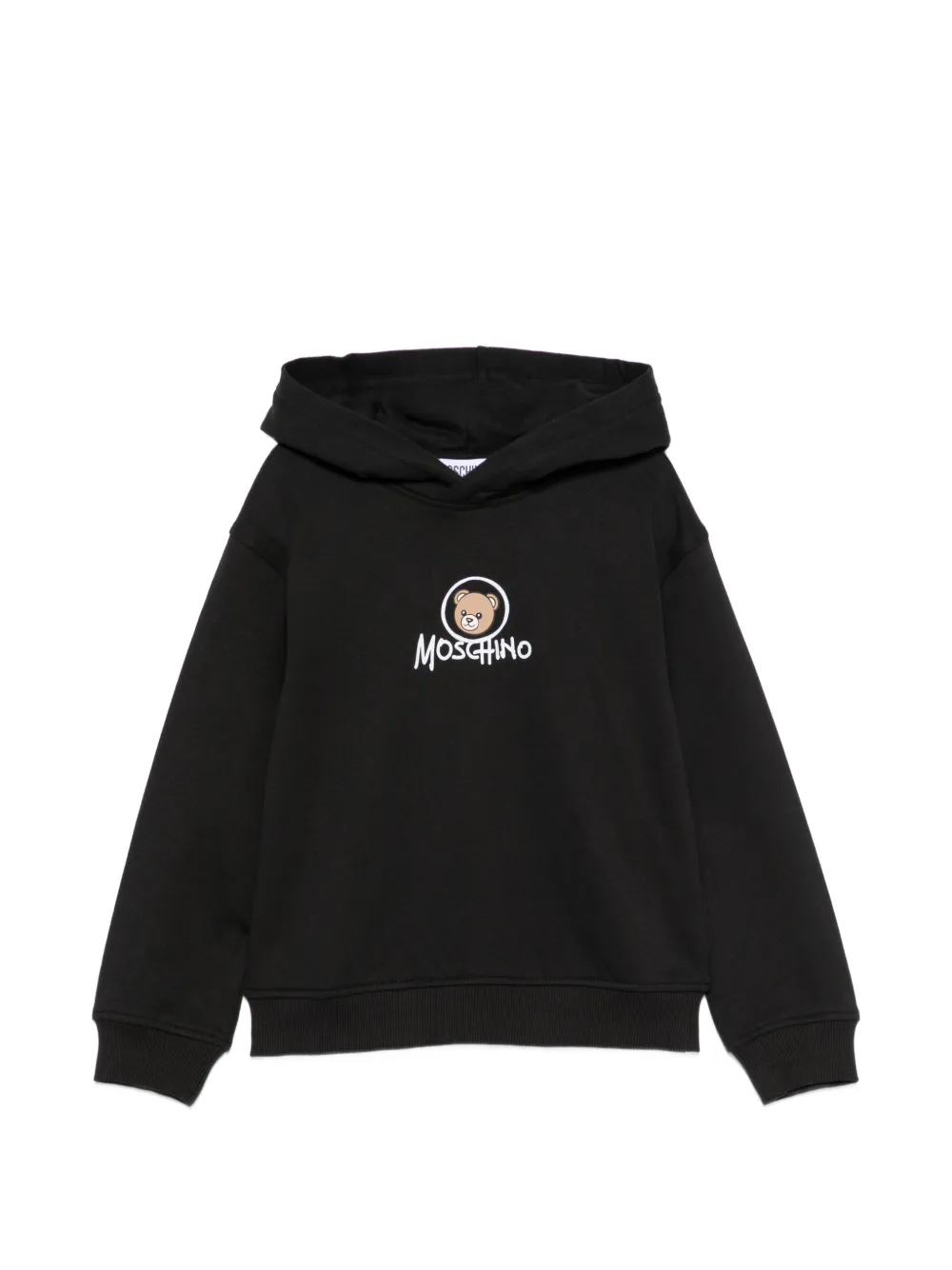Moschino Kids Teddy Bear logo-print hoodie - Nero