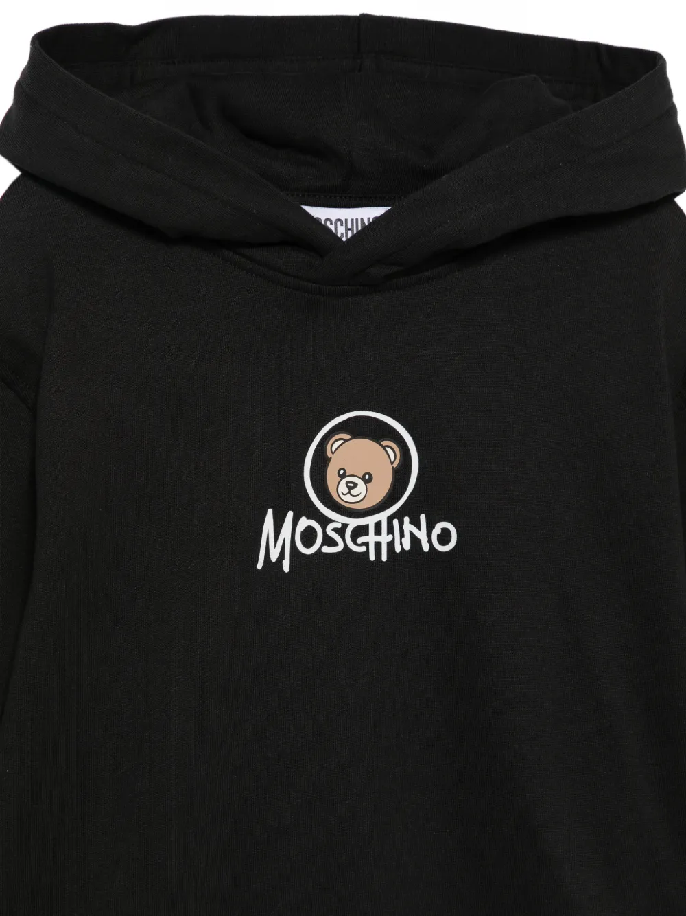 Moschino Kids Hoodie met logoprint Zwart