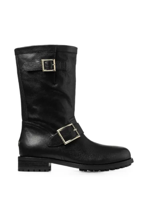 Jimmy Choo leather biker boots
