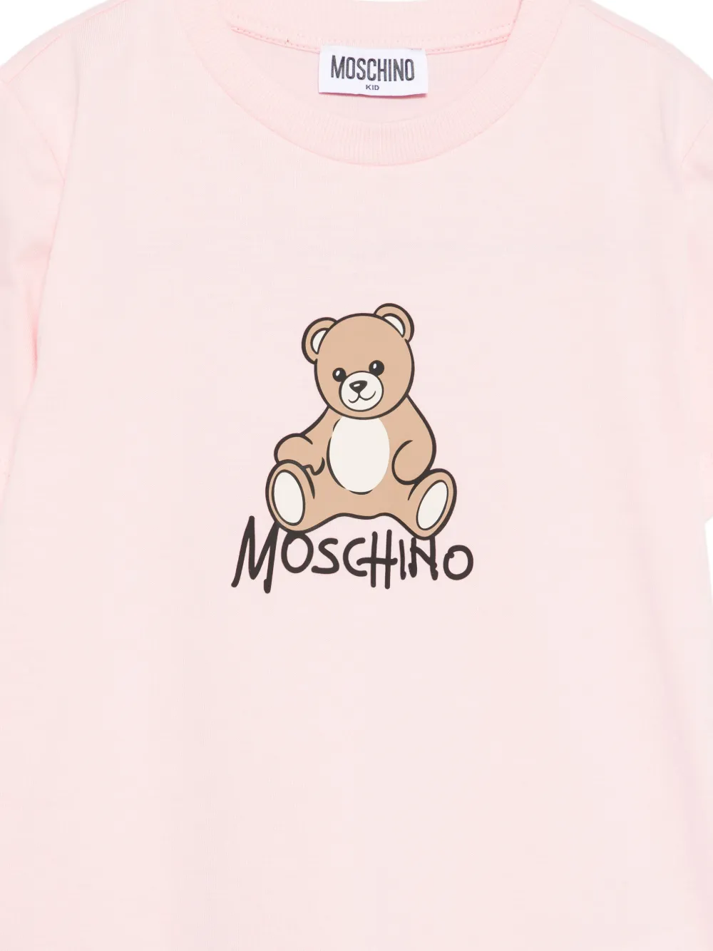 Moschino Kids T-shirt met logoprint Roze