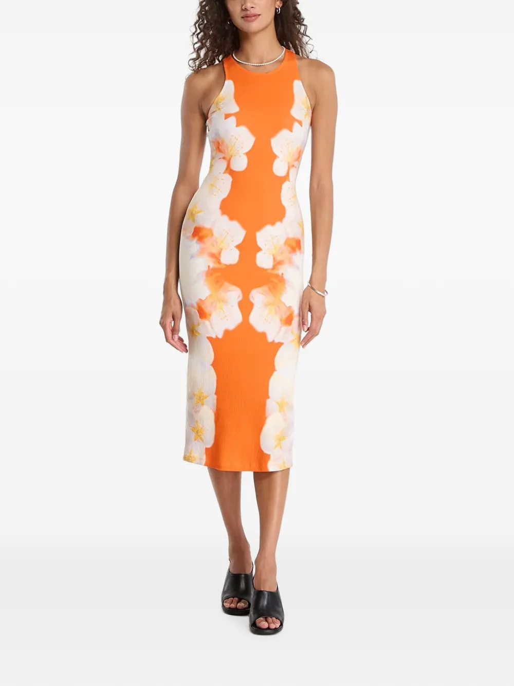 Desigual Jurk met bloemenprint Oranje