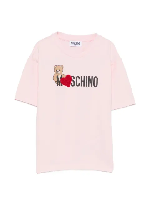 Moschino Kids playera con logo estampado