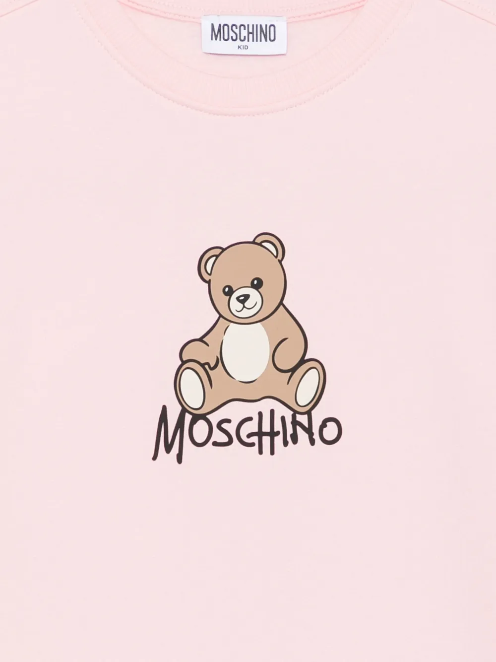 Moschino Kids Jurk met logoprint Roze