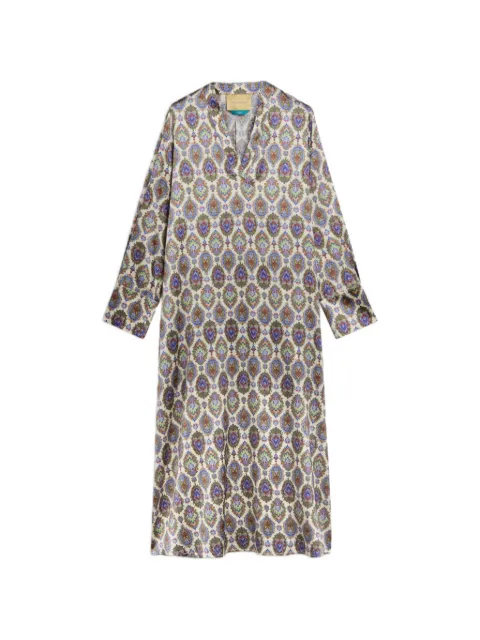 MOMONÌ Amara printed satin midi dress