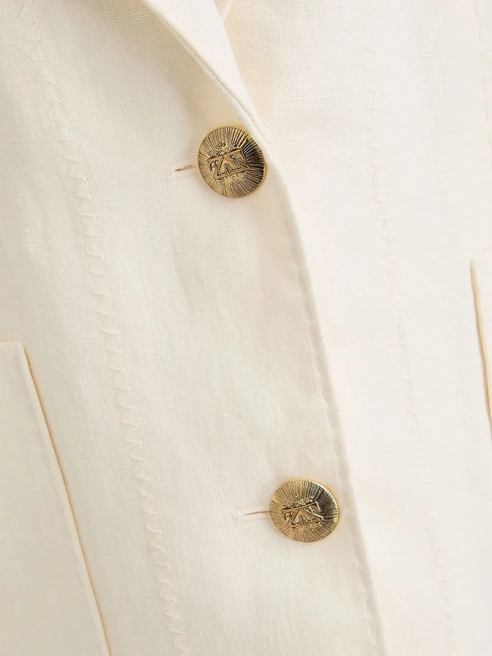 ZIMMERMANN Blazer met enkele rij knopen Wit